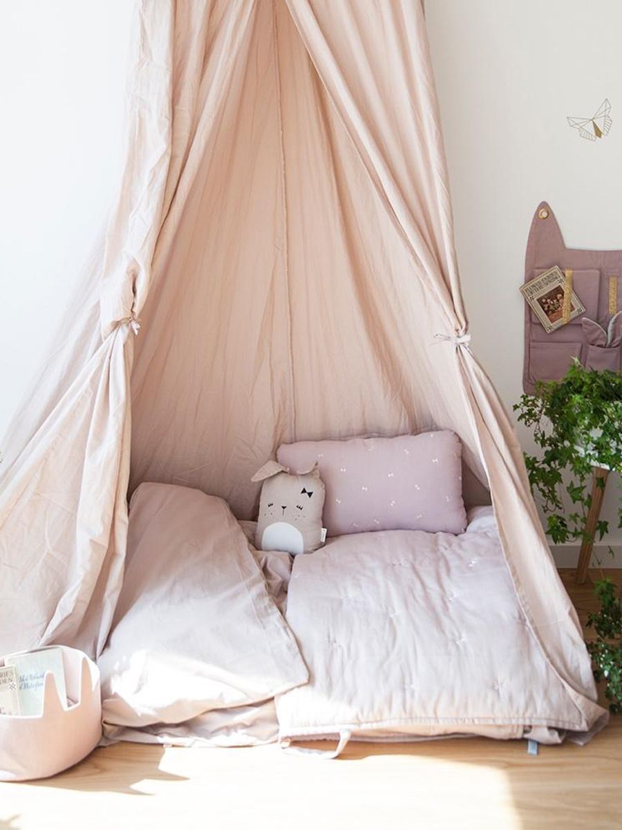 mauve nursery bedding