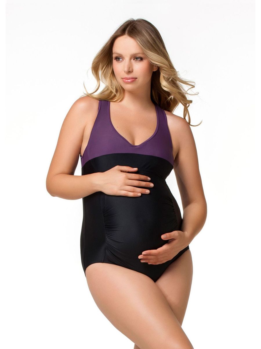 black one piece maternity swimsuit