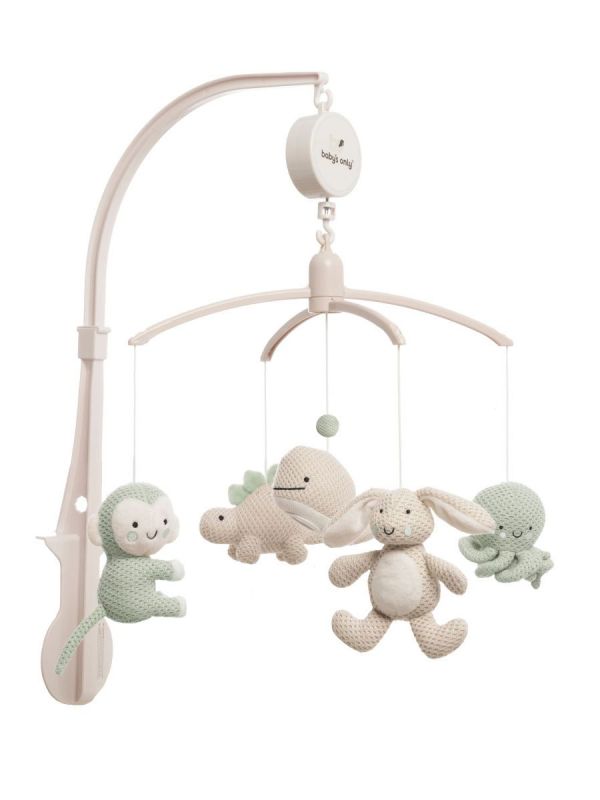 Baby´s Only - Musical mobile Animals laurel green/warm linen