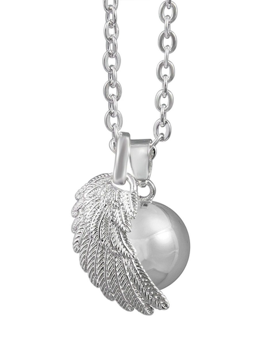 Bola pregnancy chime, Plain silverplated 20mm & wings |   - Raskauskeiju