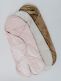 Hooded baby blanket with feet, Cozy old pink