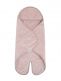 Hooded baby blanket with feet, Cozy old pink