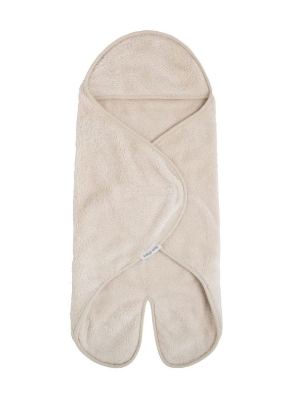 Hooded baby blanket with feet, Cozy warm linen