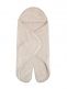 Hooded baby blanket with feet, Cozy warm linen