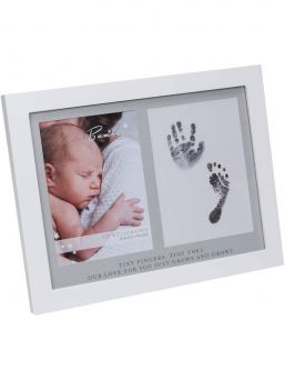 Hand and footprint frame with ink