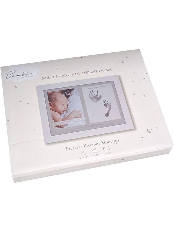 Hand and footprint frame with ink