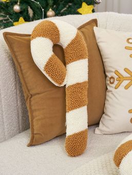 Candy cane pillow 50cm, gold