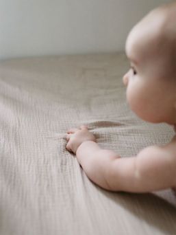 Baby gauze under sheet 60x120cm, sand