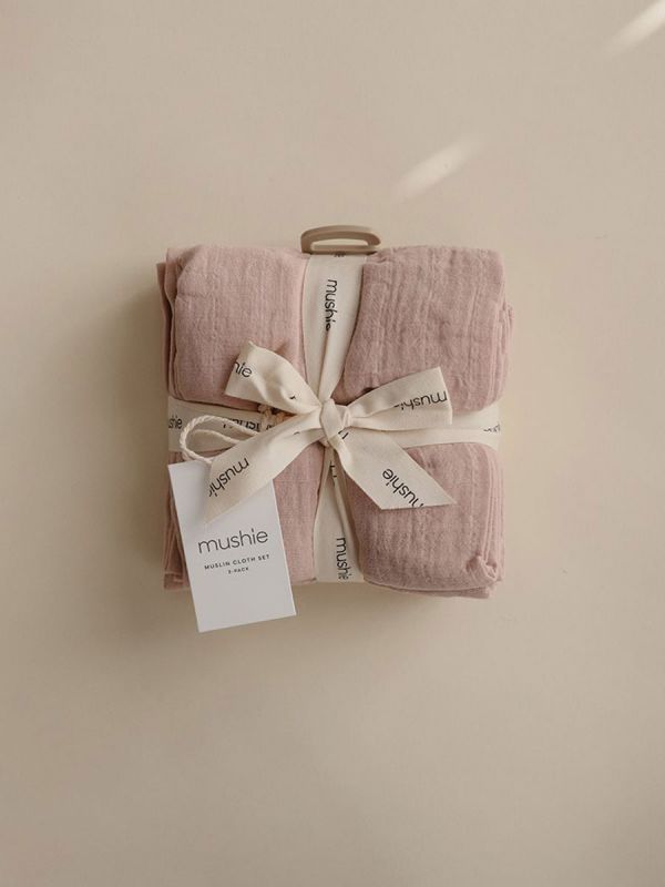 Organic Cotton Muslin Cloths 3-Pack | MUSHIE