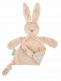 Nattou comforting bunny sleep blanket, teddy sand