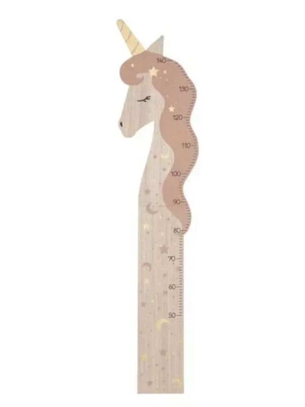 Wooden kids growth chart - unicorn