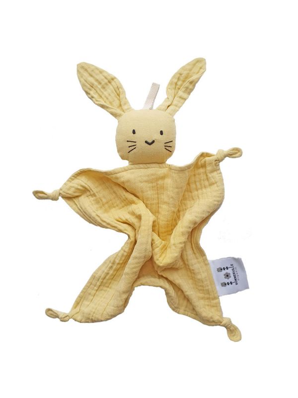 Muslin Cuddly Bonding Bunny, yellow