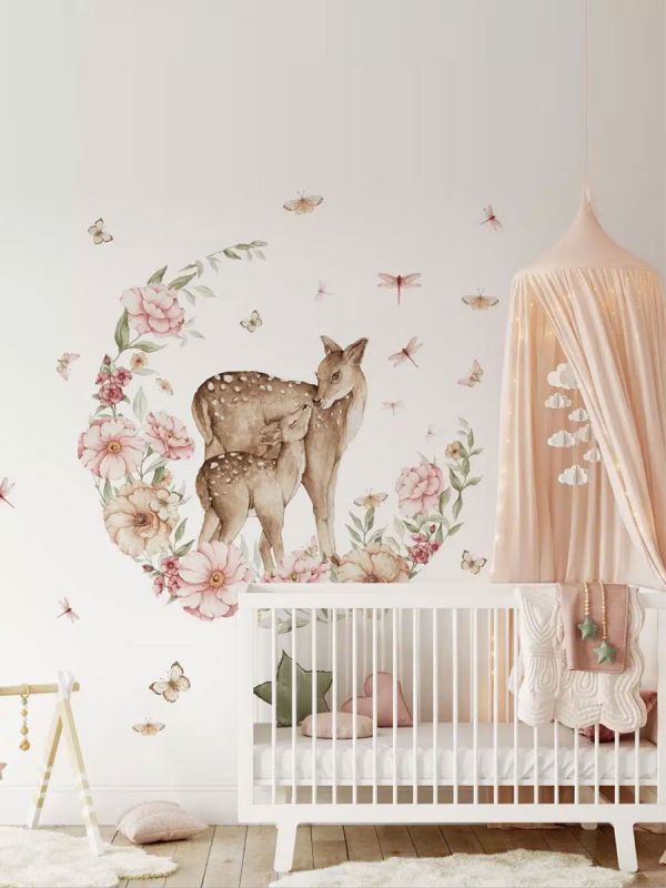 Wall sticker 140cm, Circle Deer