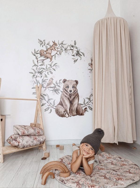 Wall sticker 140cm, Circle Forest Animals 1