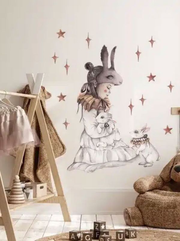 Wall sticker Set 150x100cm, Bunny Girl