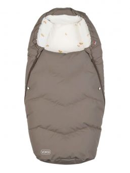 VOKSI - Urban extendable down footmuff 0-4,5y walnut