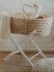 Moses basket with mattress and stand, white