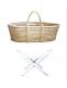 Moses basket with mattress and stand, white