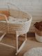 Rocking Moses basket with mattress and stand, natural