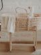 Rocking Moses basket with mattress and stand, natural