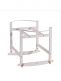 Rocking Moses basket with mattress and stand, white