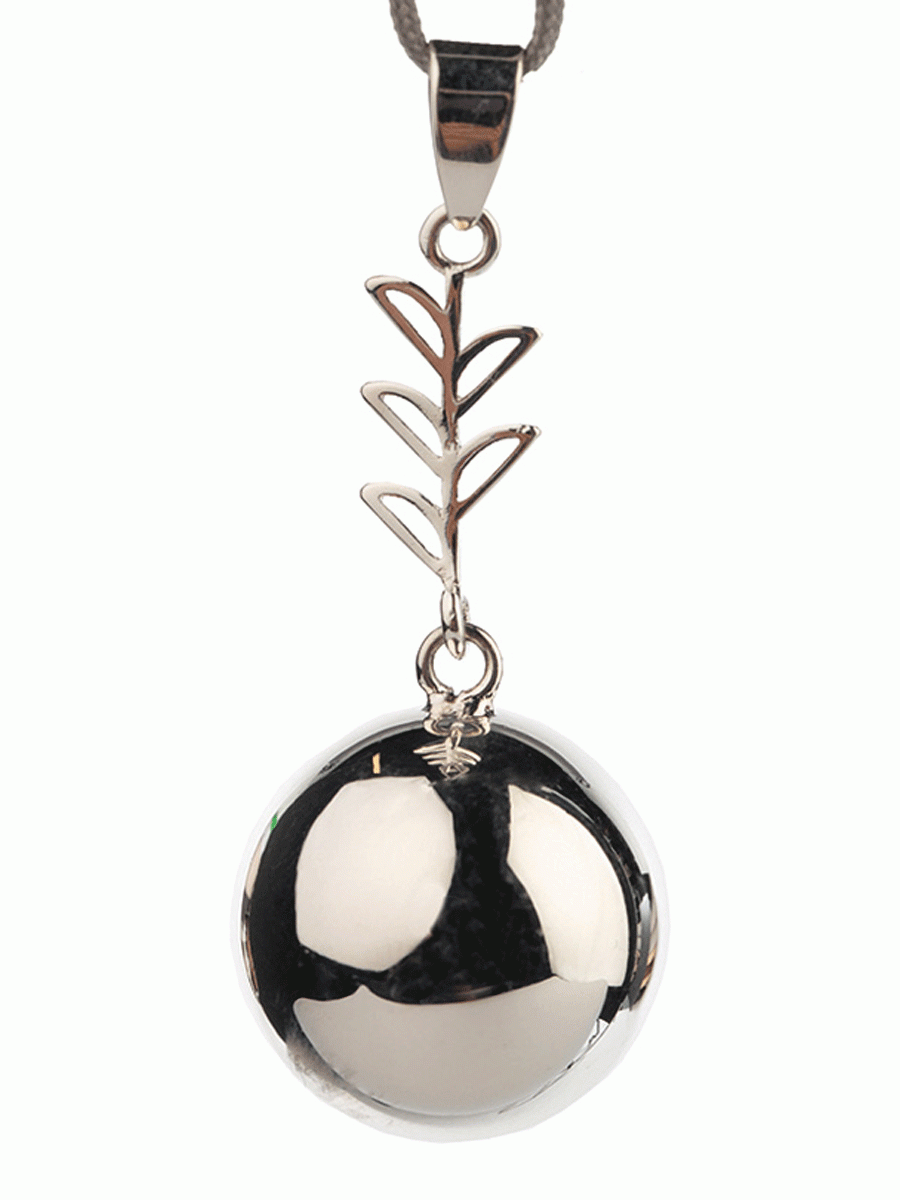 Bola pregnancy chime, Silver leaf - Raskauskeiju