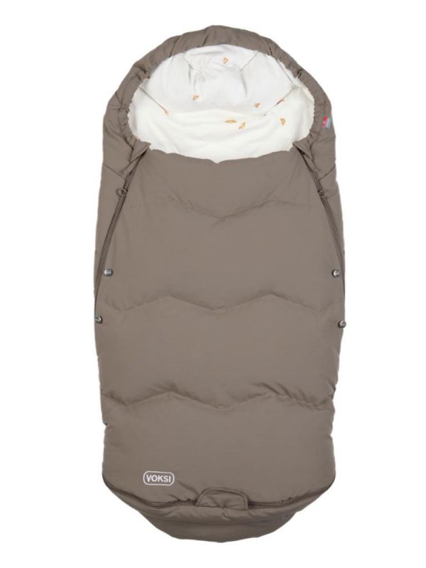 VOKSI - Explorer baby's bigger down footmuff, walnut