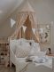 Canopy with ruffles, beige