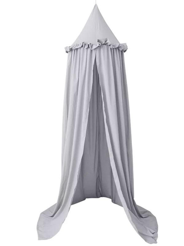 Canopy with frill, gray