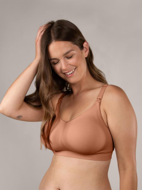 Bravado Body Silk Plus Size Maternity Bra Brown
