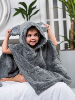 Luin Living Poncho towel, 4 different sizes, Granite